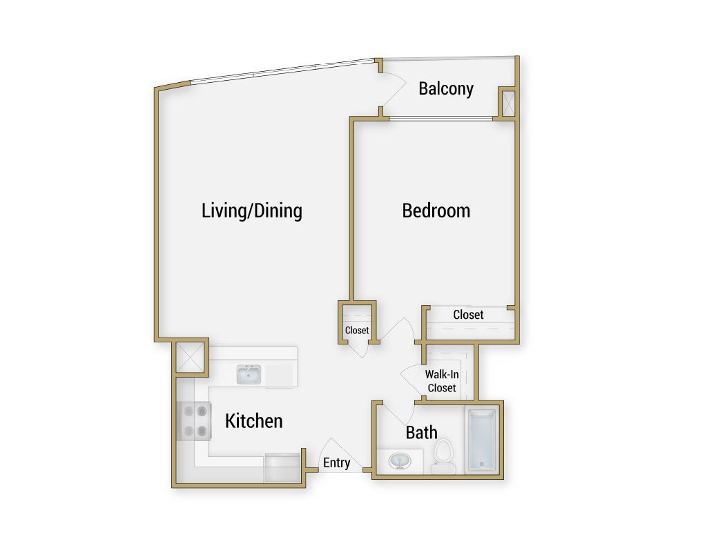 Floor plan layout diagram for Golden Gate 3